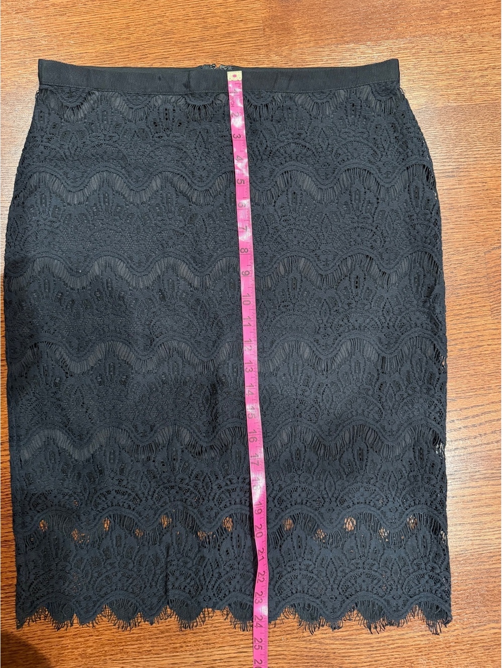 ELLE Black Lace Pencil Skirt Size 10 - Picture 6 of 8